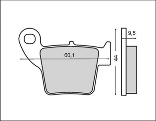 Klocki hamulcowe kh346 honda cr/crf`02-16, tył (ft 3046)